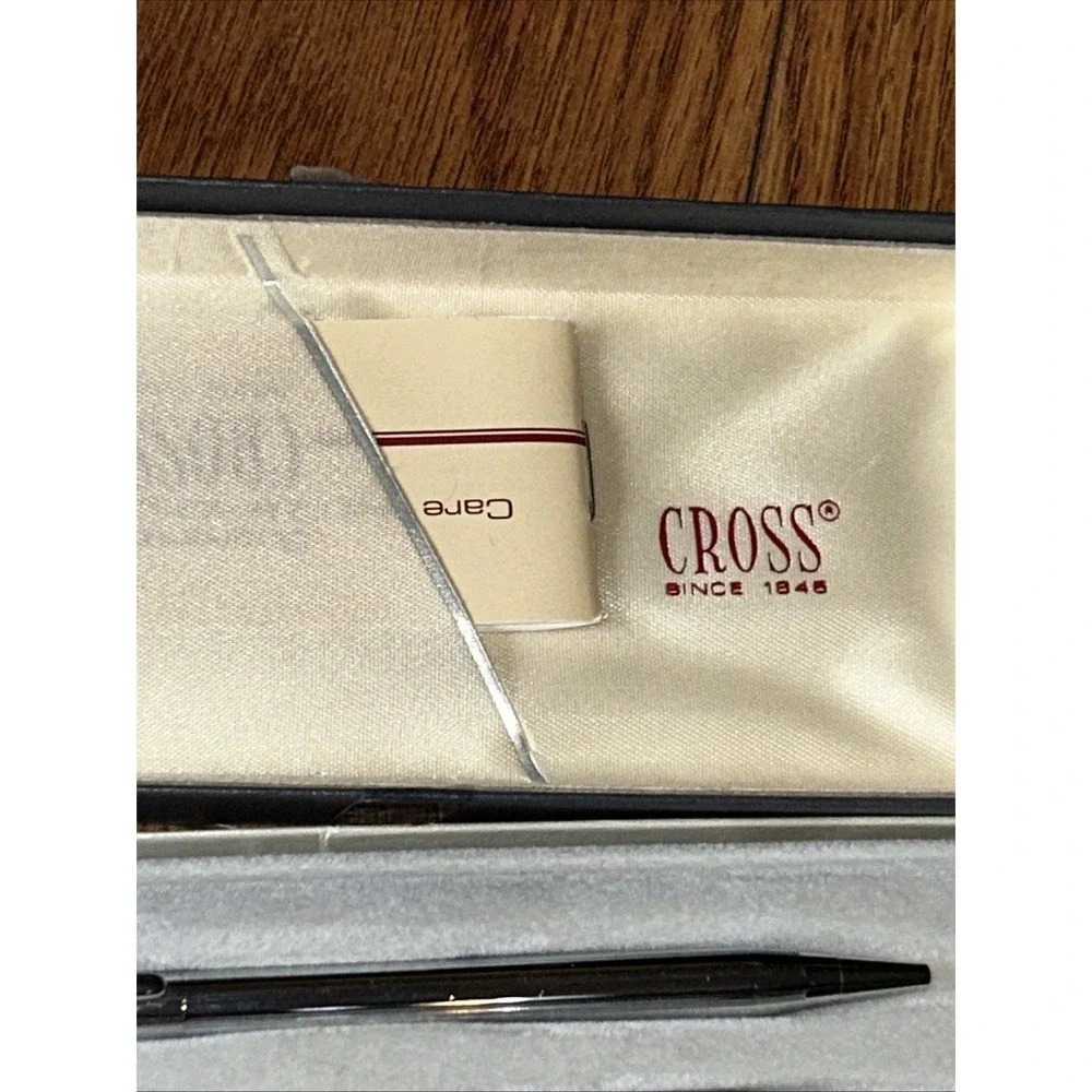 Vtg 1980s Silver Cross 3501 Chrome Ball Pen Pencil Set Machine Rare NIB